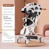 High view lightweight baby stroller